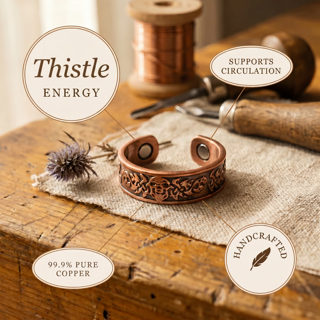 Thistle Copper Ring