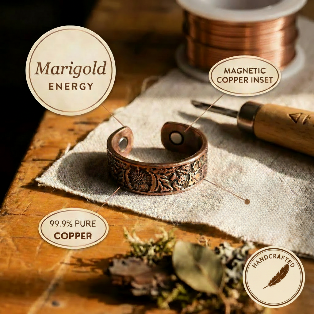 Marigold Copper Ring