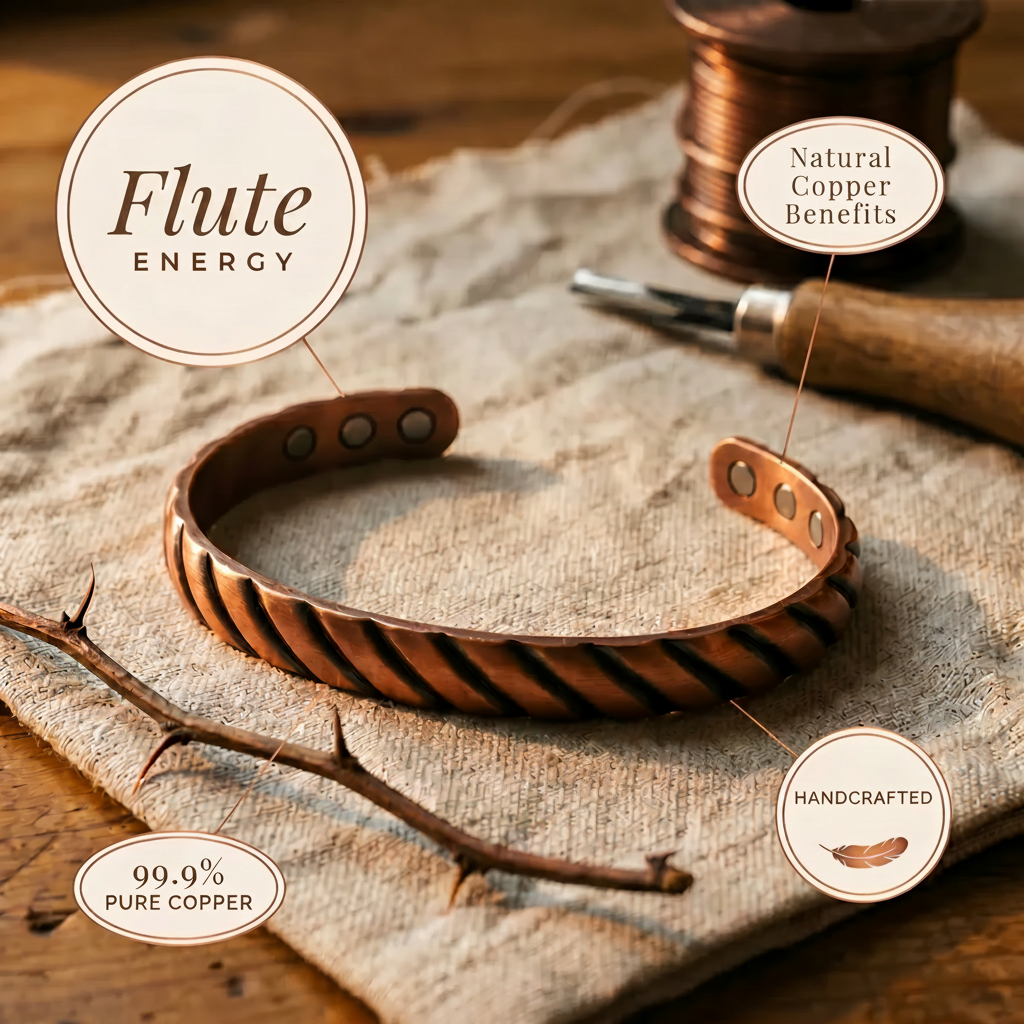 Flute Copper Bracelet