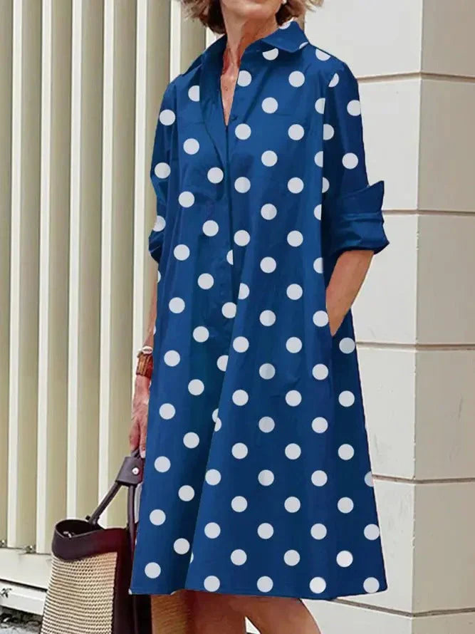 Sophie | Polka Dot Shirt Dress